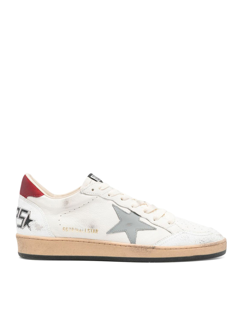 BALLSTAR SNEAKERS IN HAMMERED AND CRAQUELÉ LEATHER