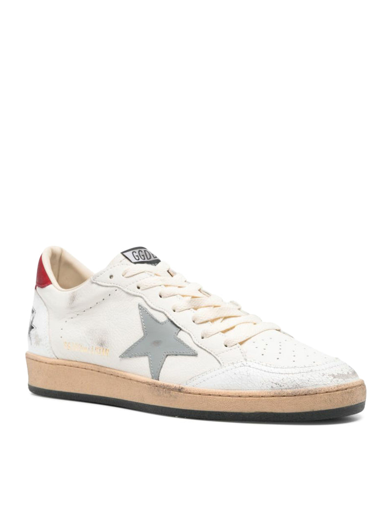 BALLSTAR SNEAKERS IN HAMMERED AND CRAQUELÉ LEATHER