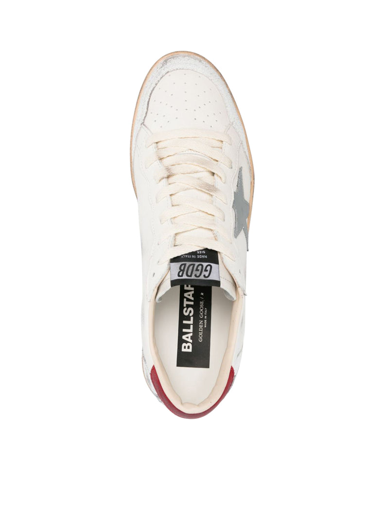 BALLSTAR SNEAKERS IN HAMMERED AND CRAQUELÉ LEATHER