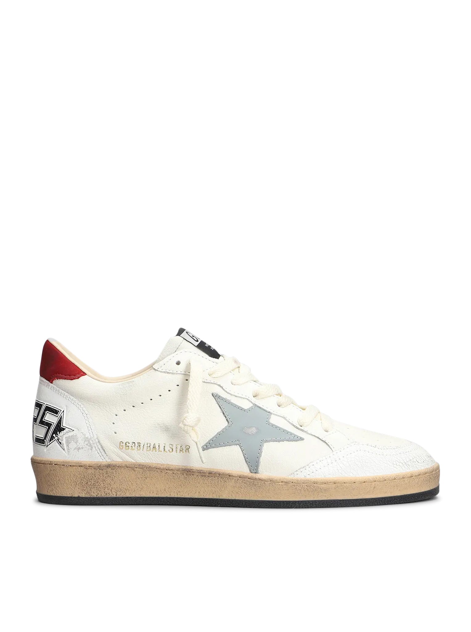 BALL-STAR SNEAKERS IN HAMMERED AND CRAQUELÉ LEATHER
