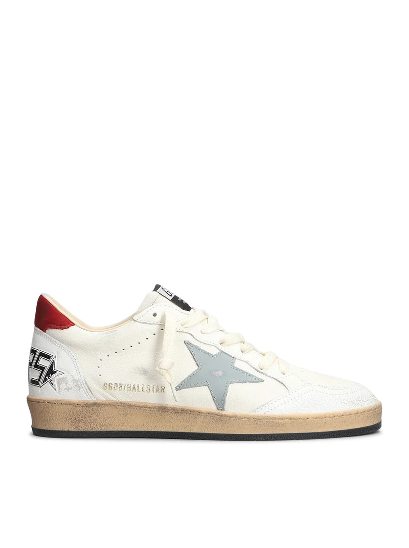 BALL-STAR SNEAKERS IN HAMMERED AND CRAQUELÉ LEATHER