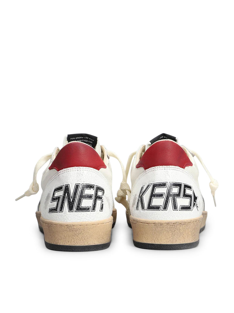 BALL-STAR SNEAKERS IN HAMMERED AND CRAQUELÉ LEATHER