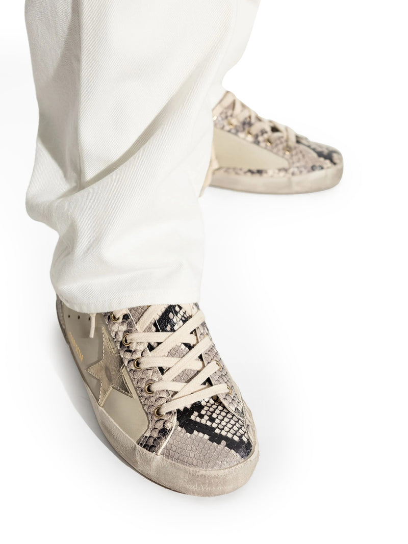 SUPERSTAR SNEAKERS IN NAPPA WITH PYTHON PRINT INSERTS