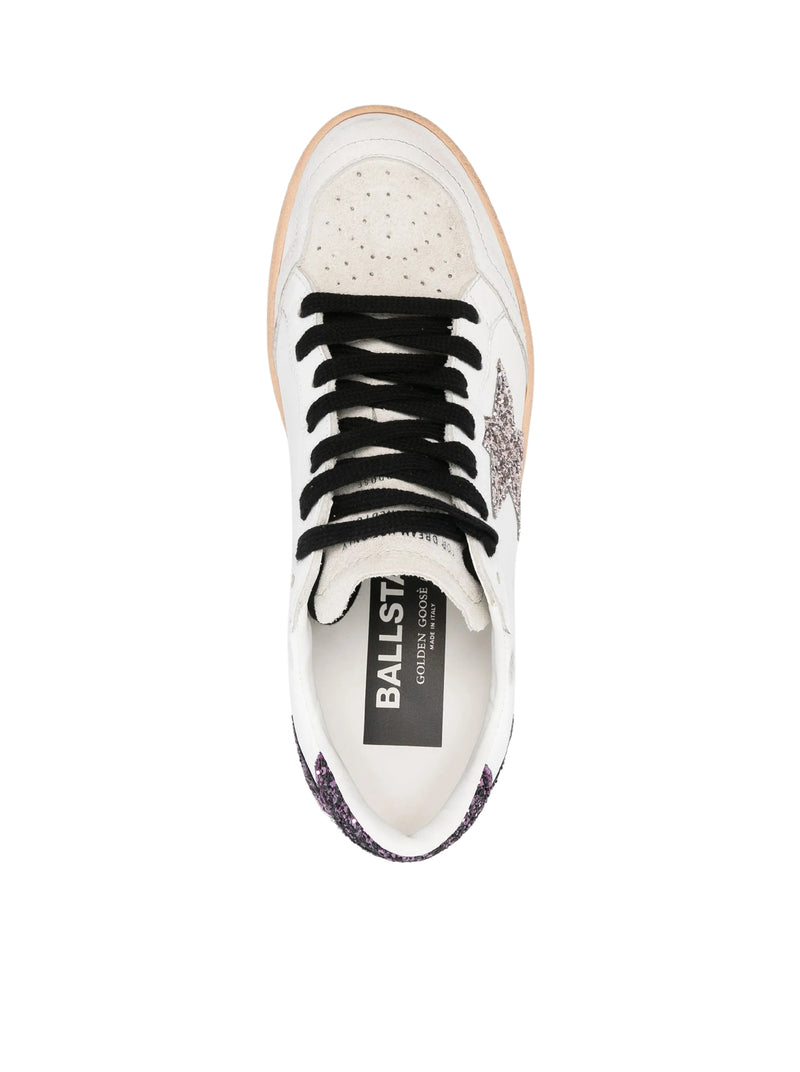 BALLSTAR SNEAKERS IN NAPPA AND GLITTER