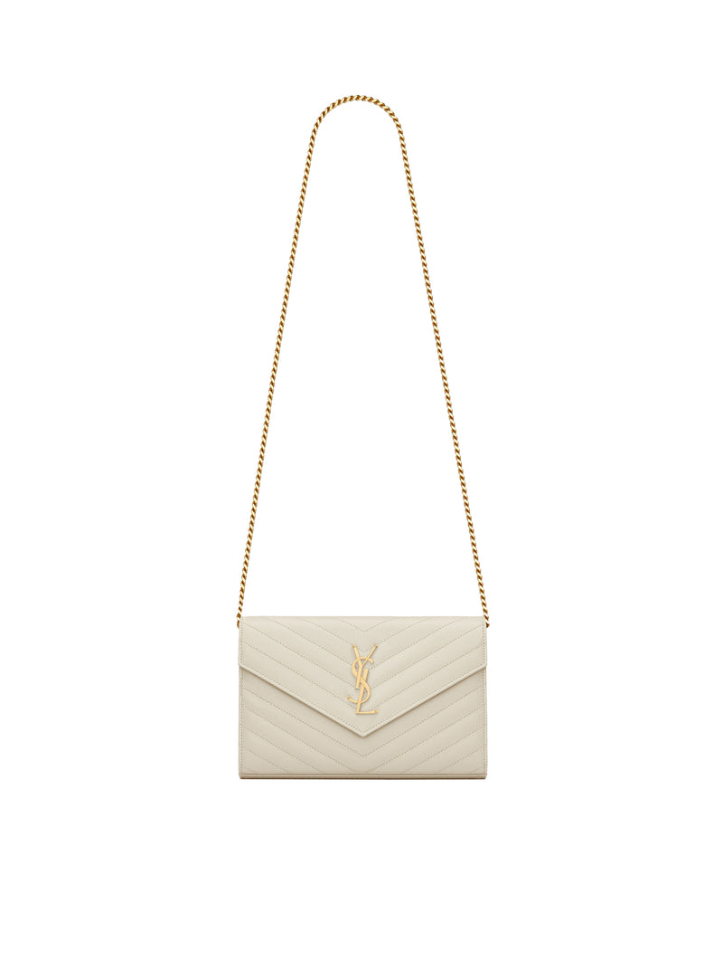 CLASSIC CASSANDRE CHAIN POUCH IN GRAIN DE POUDRE LEATHER