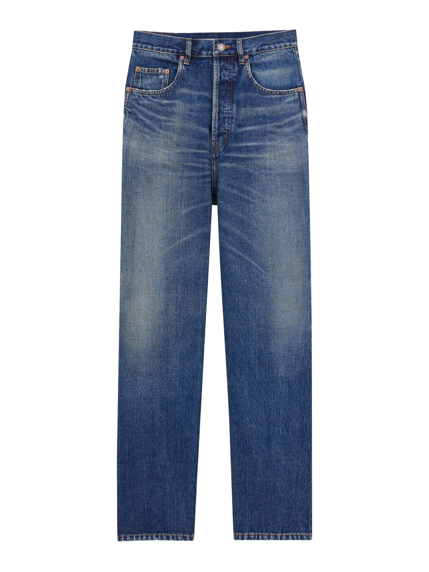 HIGH WAIST JEANS IN VINTAGE HERITAGE BLUE DENIM