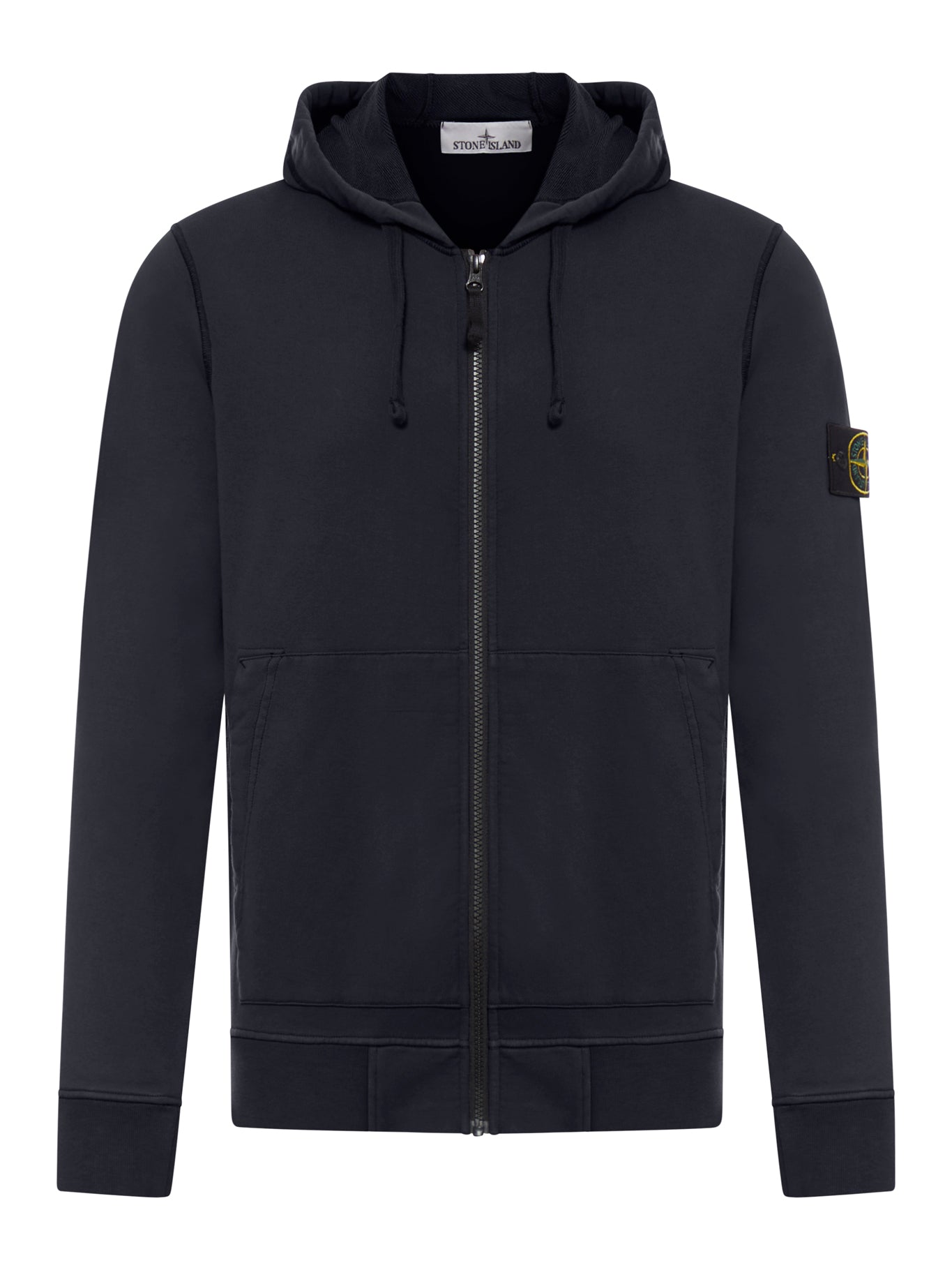 COTTON ZIP-UP SWEATSHIRT WITH COMPASS APPLICATION