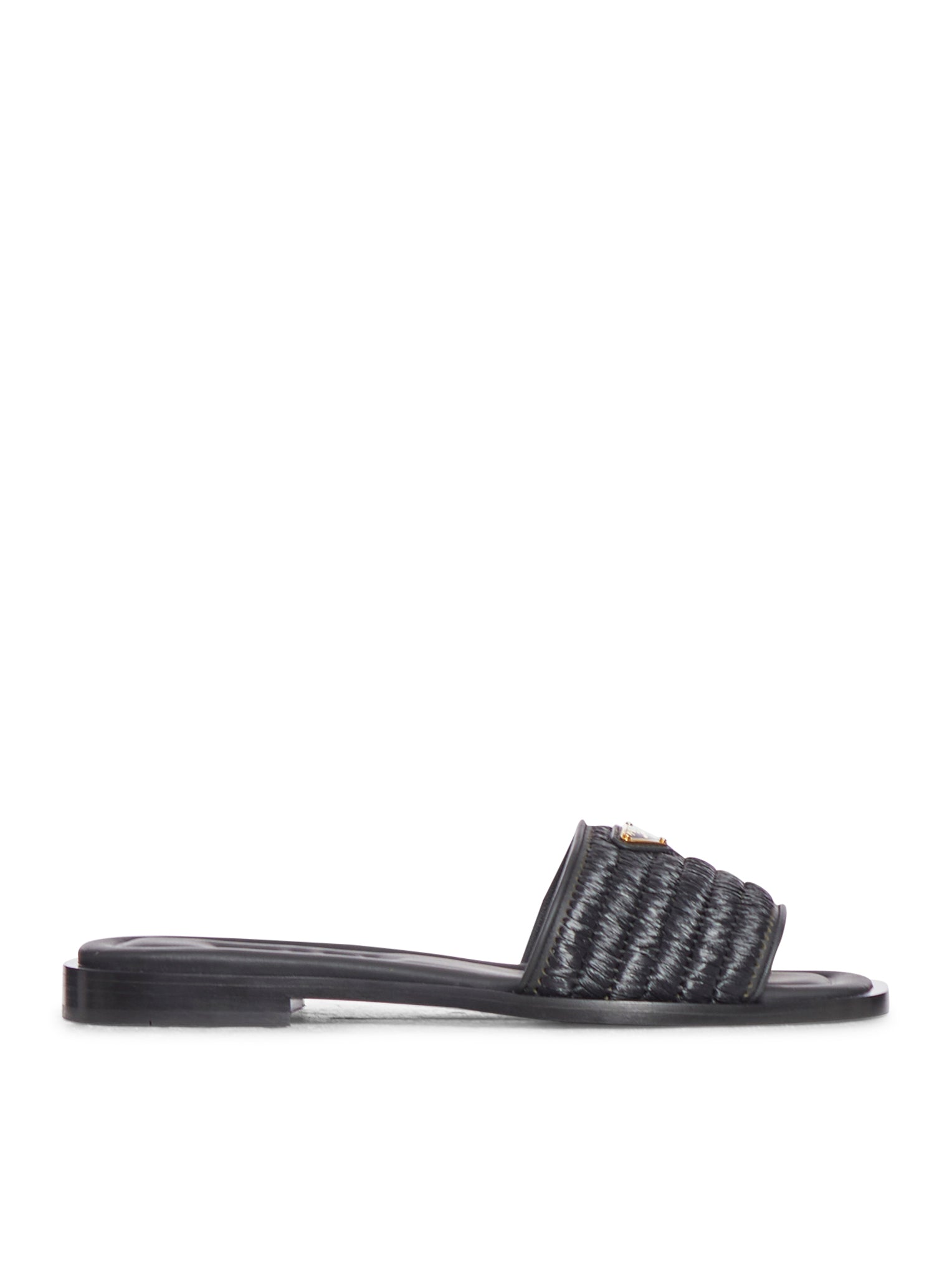 RAFFIA SANDALS WITH LOGO