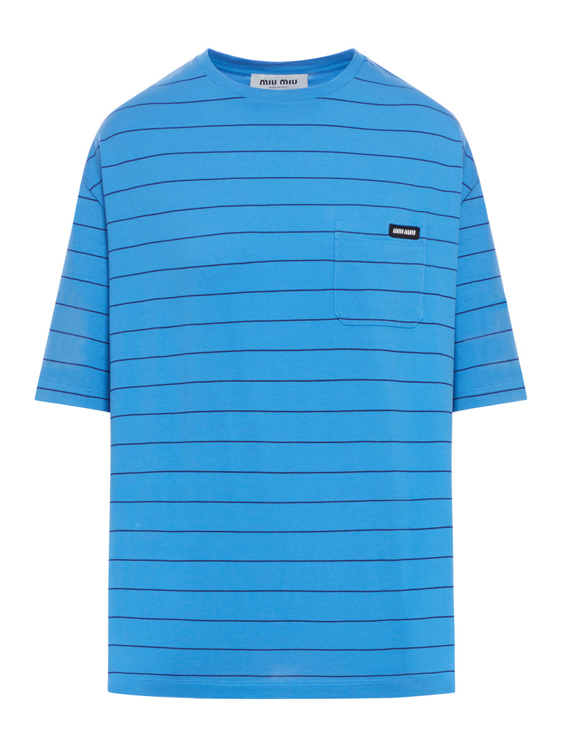 SHORT SLEEVE T-SHIRT IN STRIPED JERSEY