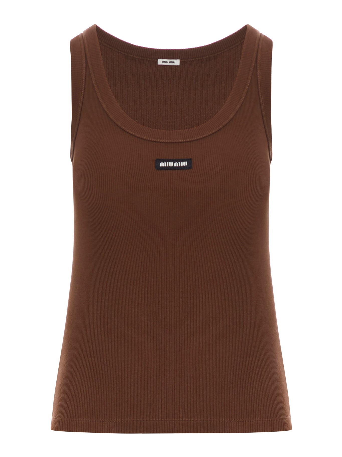 RIBBED TOP WITH LOGO