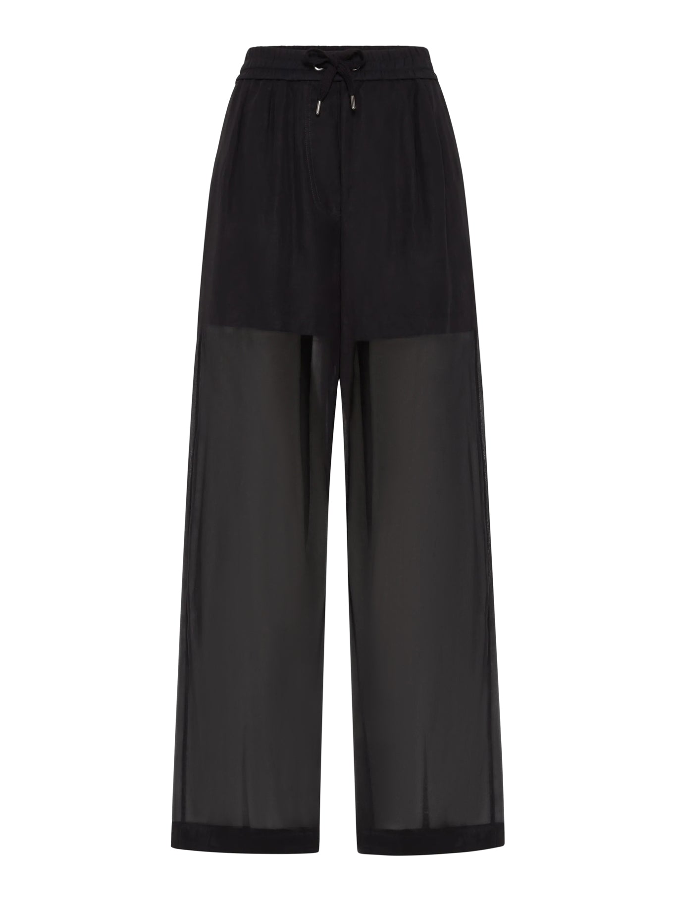 SEMI-TRANSPARENT COTTON TROUSERS