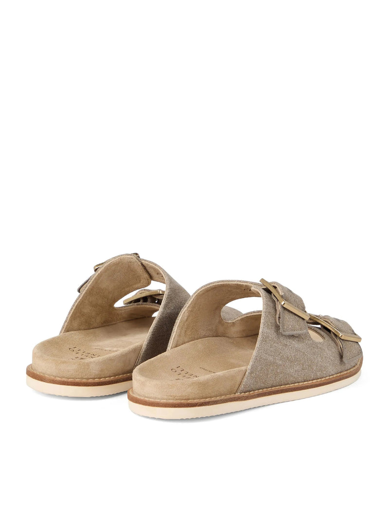 SUEDE SLIDES SANDALS