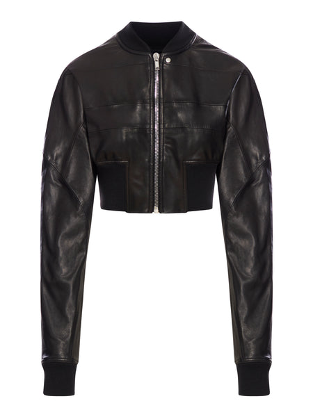 LAMBSKIN CROP BOMBER