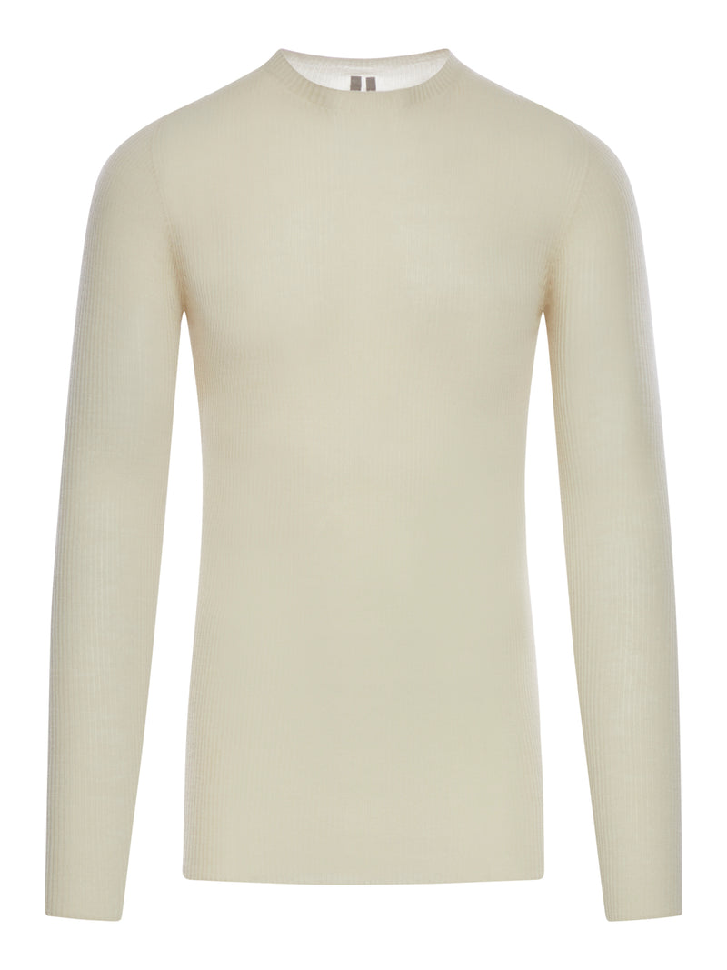 WOOL SWEATER IN SEMI-TRANSPARENT FABRIC