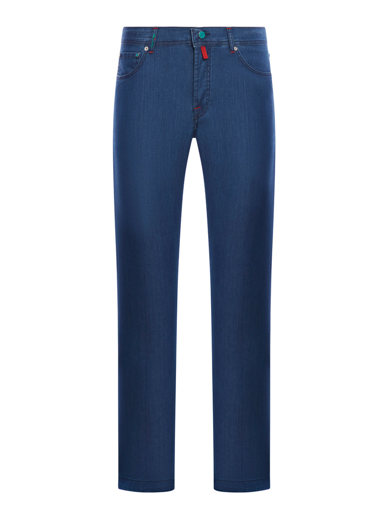 JEANS IN BLUE STRETCH FABRIC