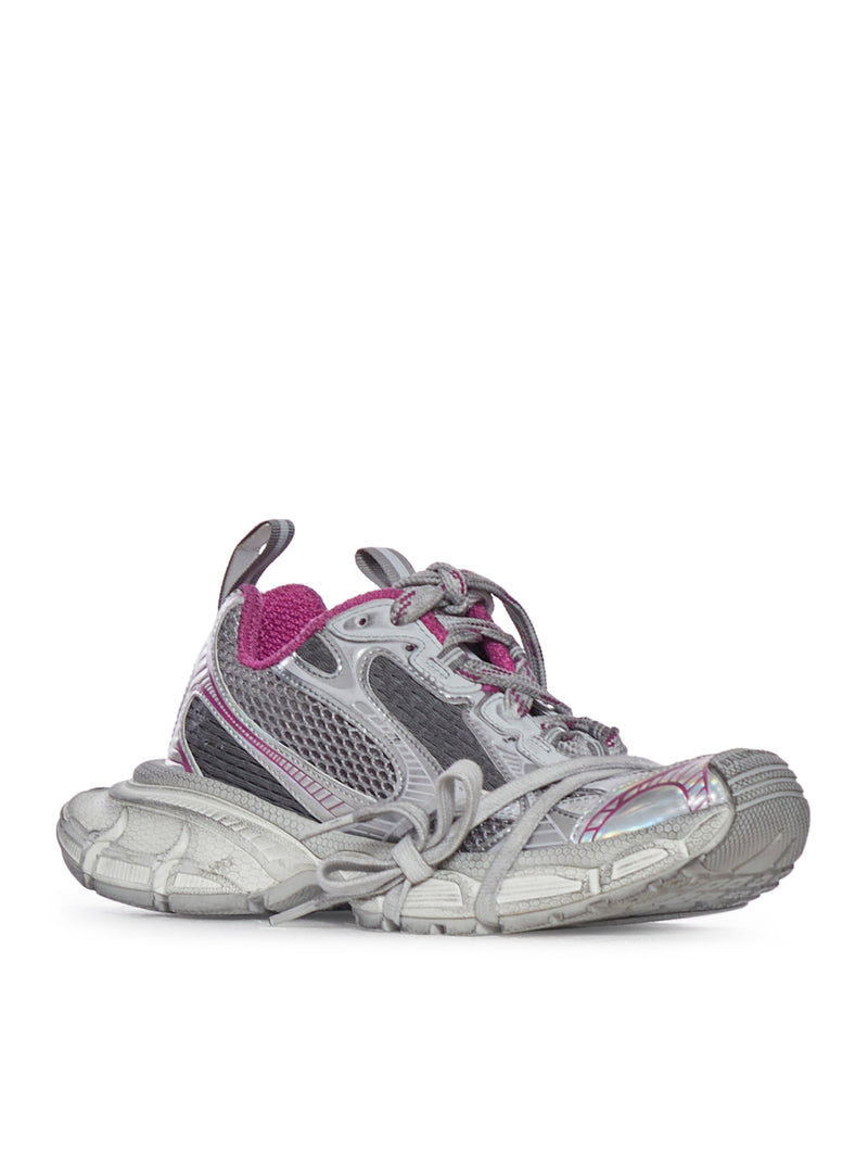 WOMEN`S 3XL SNEAKERS IN GREY/FUCHSIA/WHITE