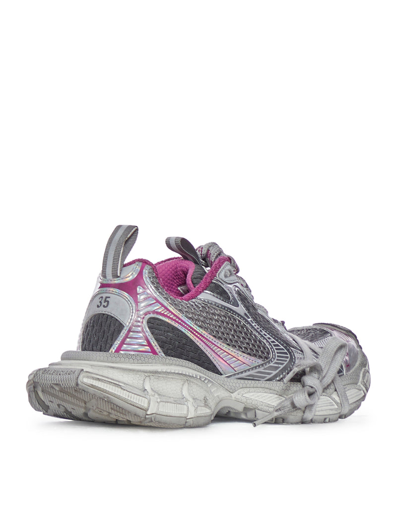 WOMEN`S 3XL SNEAKERS IN GREY/FUCHSIA/WHITE