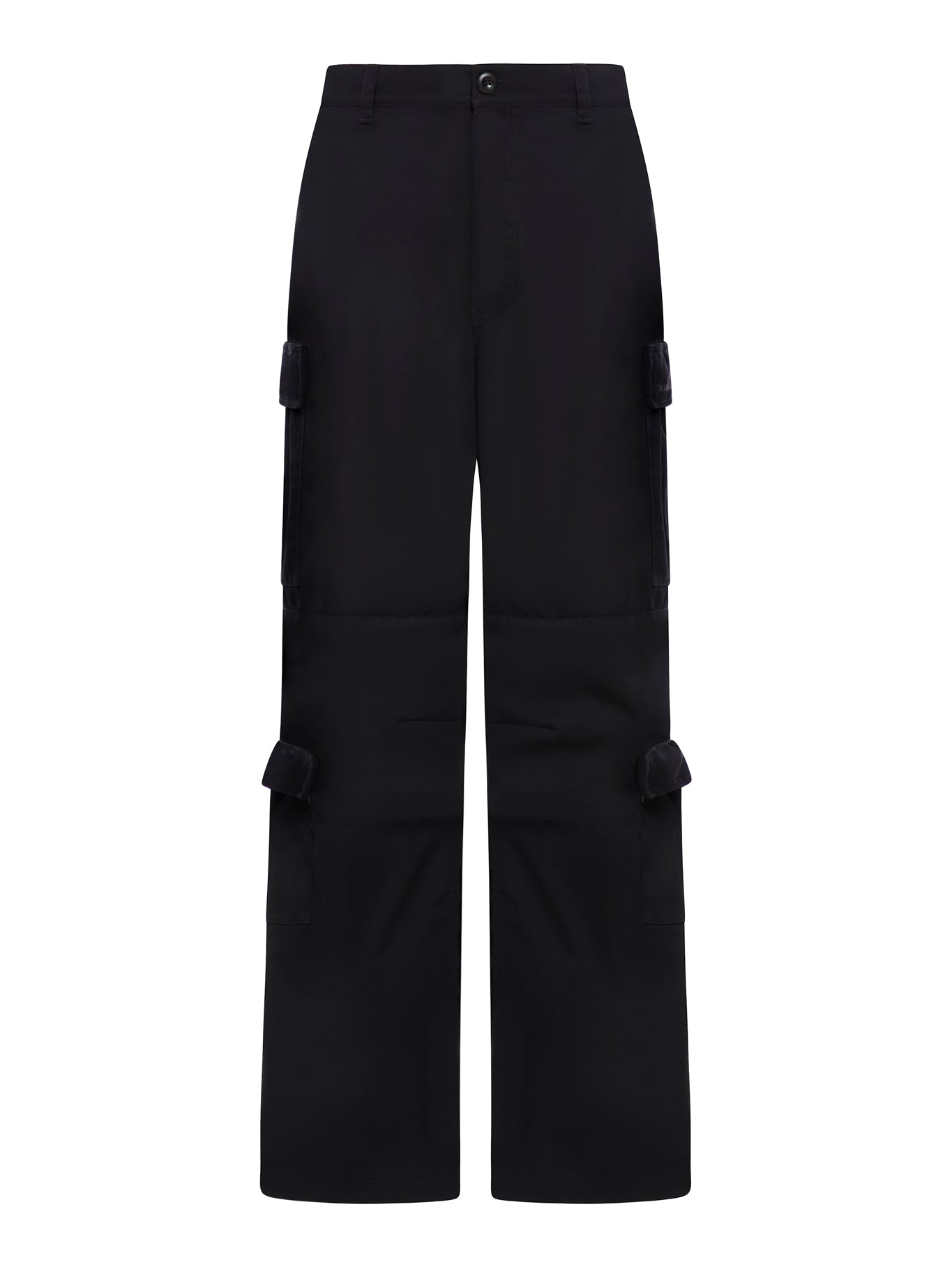 WOMEN`S CARGO PANTS REGULAR FIT IN BLACK