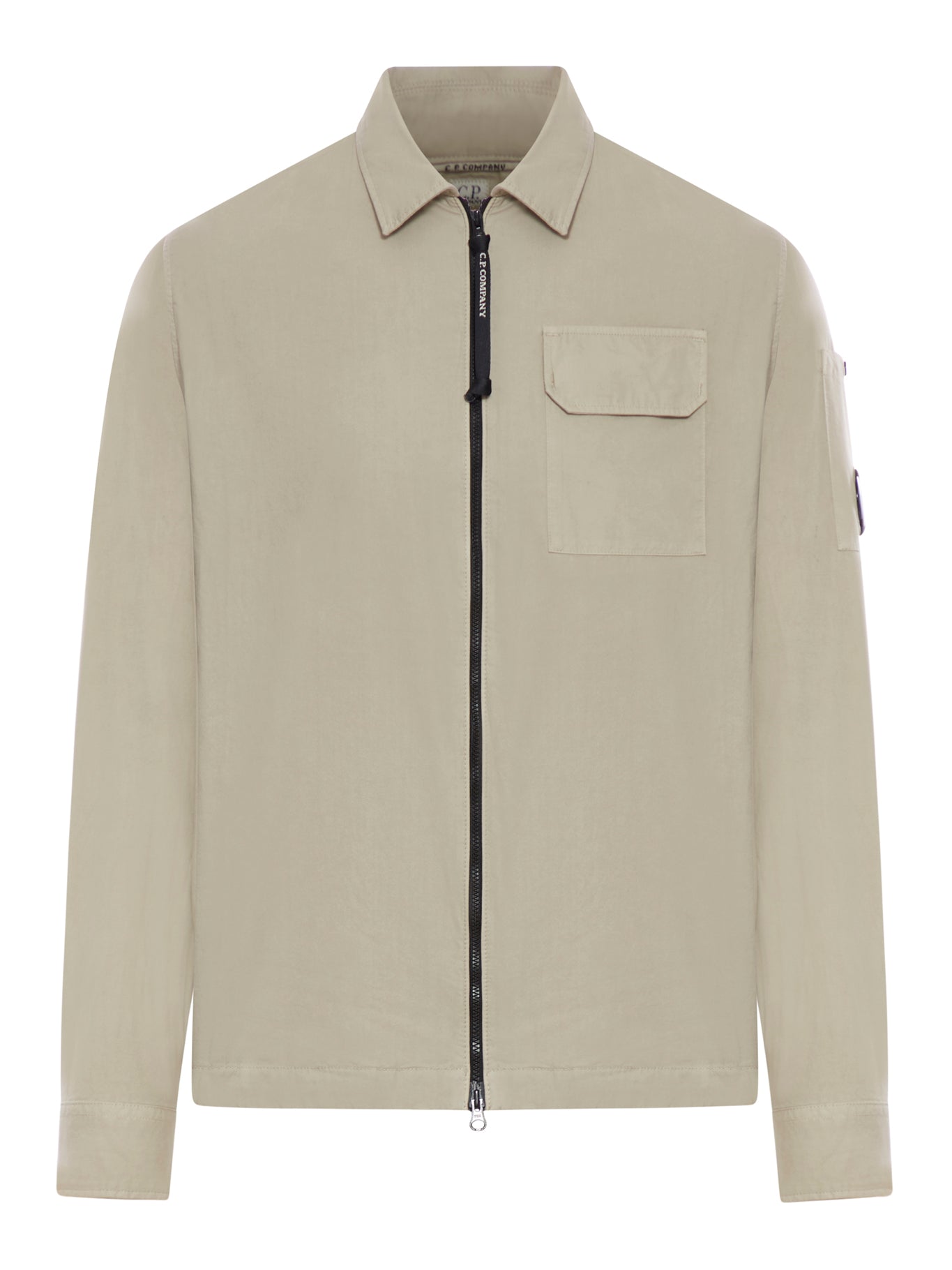 GABARDINE OVERSHIRT WITH ZIP