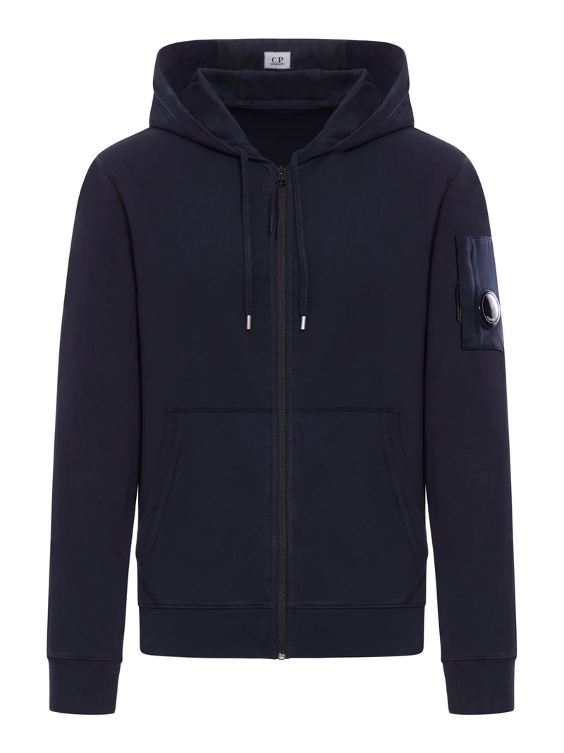 LIGHT FLEECE FULL ZIP HOODED SWEATSHIRT