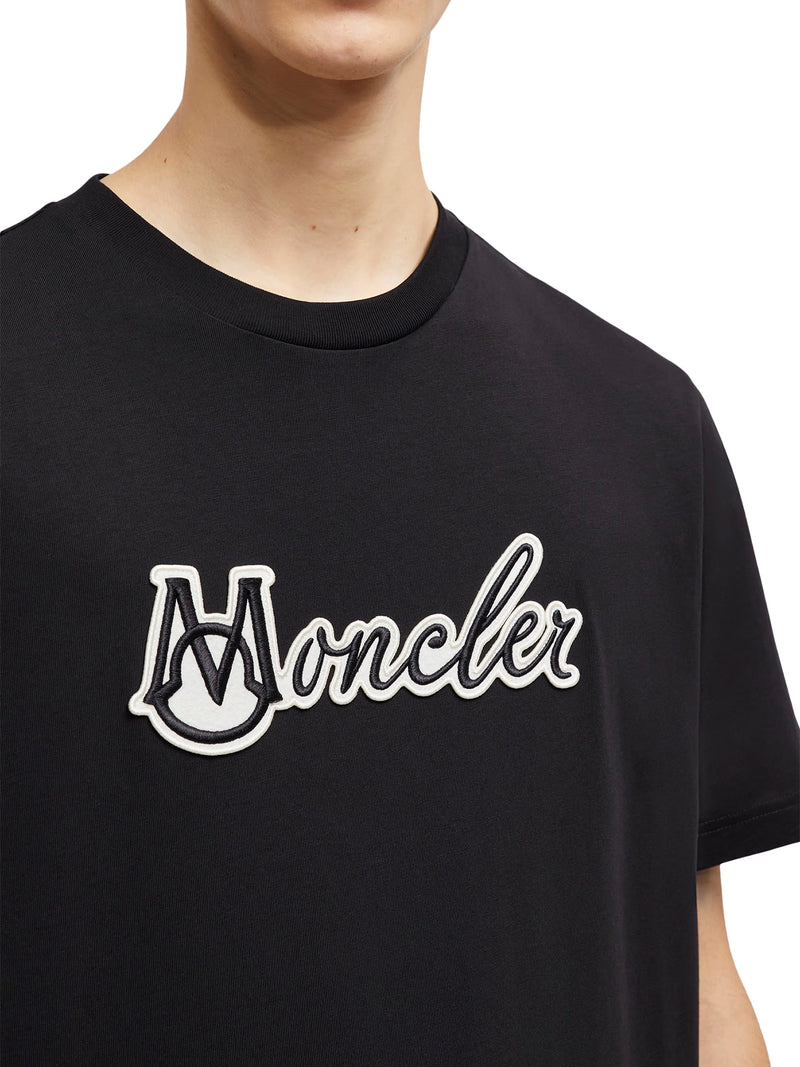 EMBROIDERED VARSITY LOGO COTTON T-SHIRT