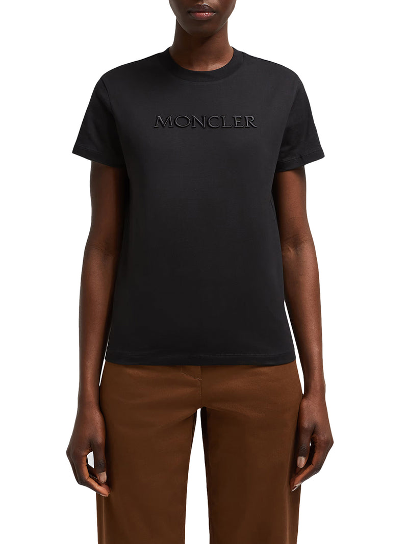 EMBROIDERED TONAL LOGO COTTON T-SHIRT