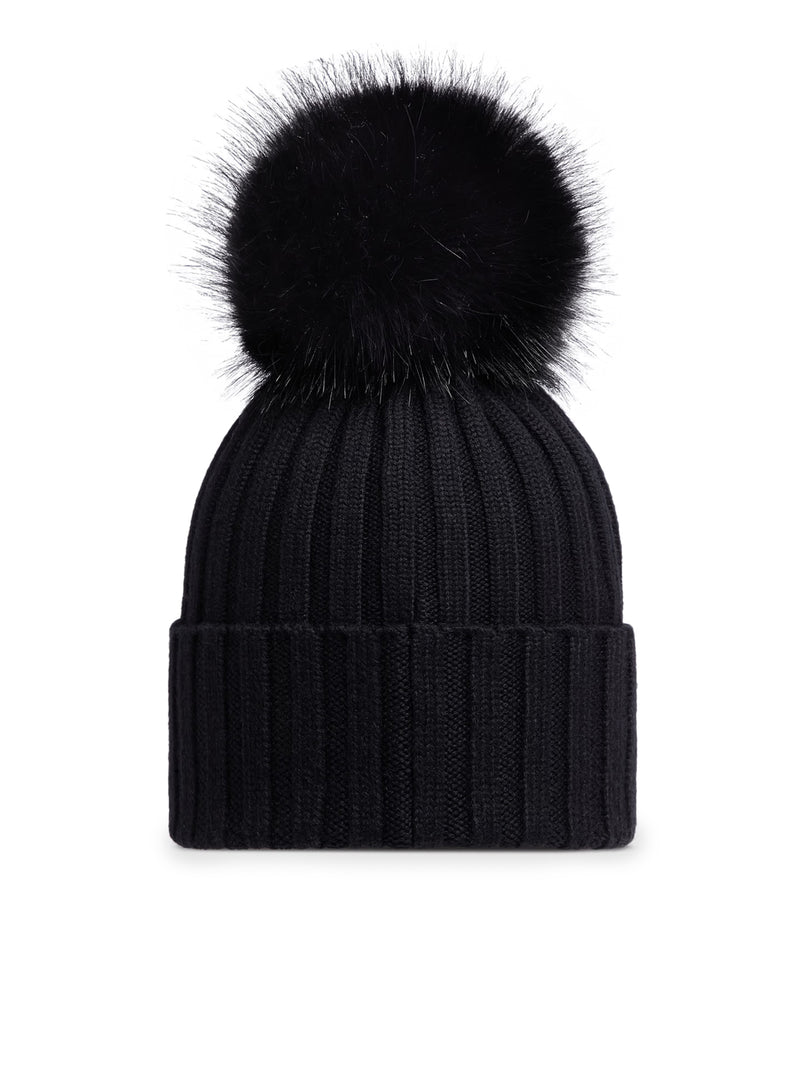 WOOL BEANIE WITH POM POM