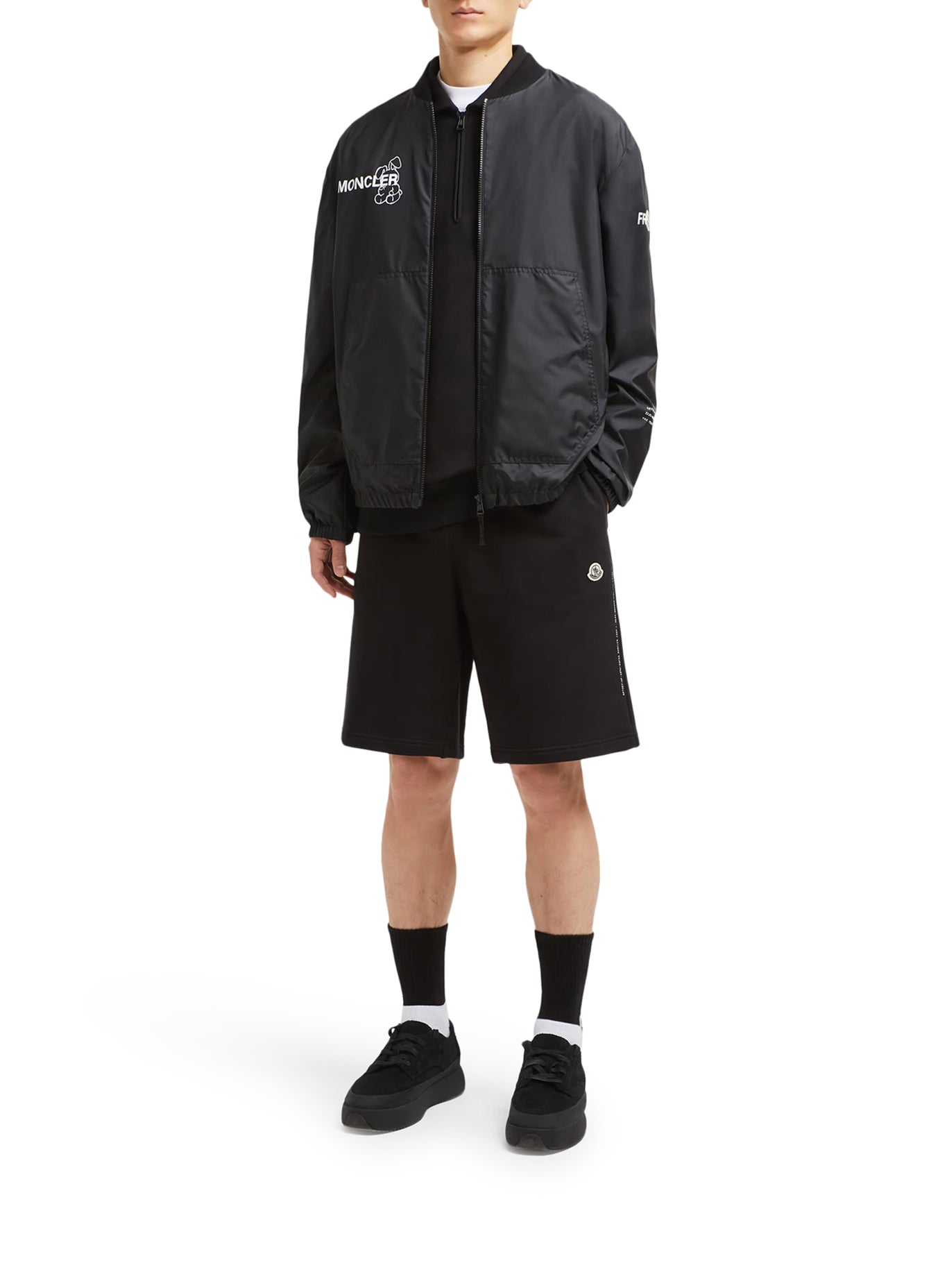 COTTON SHORTS WITH MONCLER