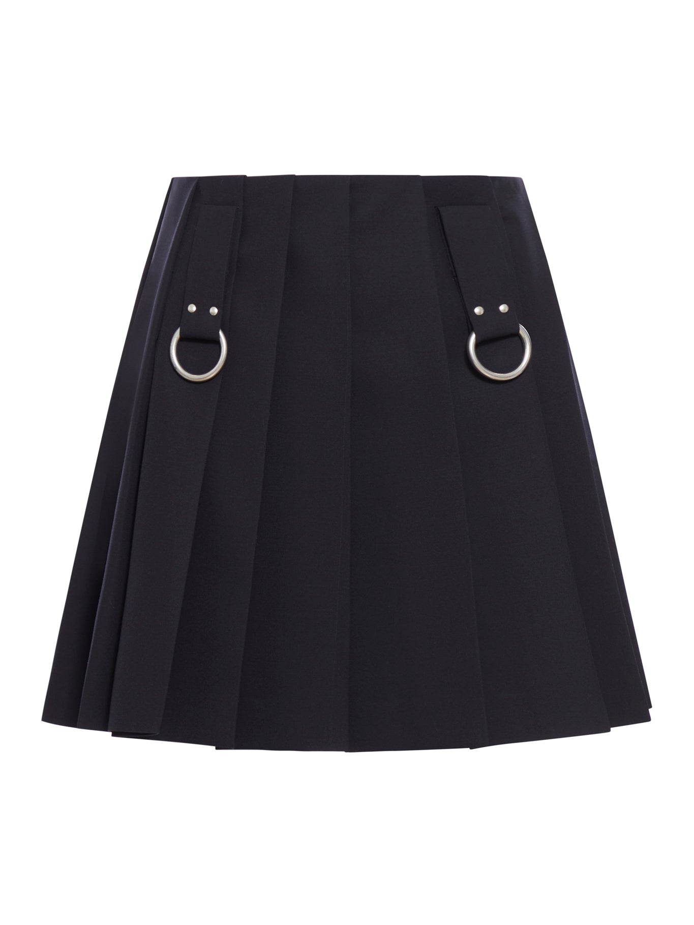 PLEATED WOOL SKIRT