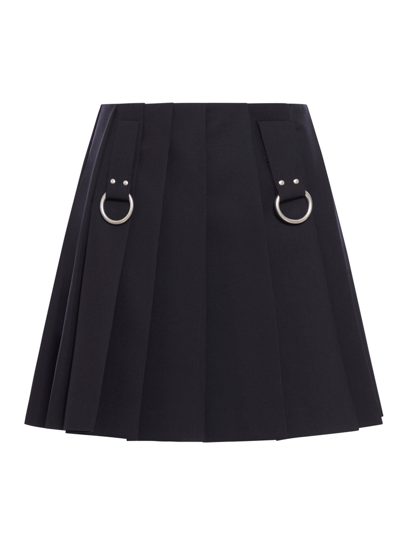 PLEATED WOOL SKIRT