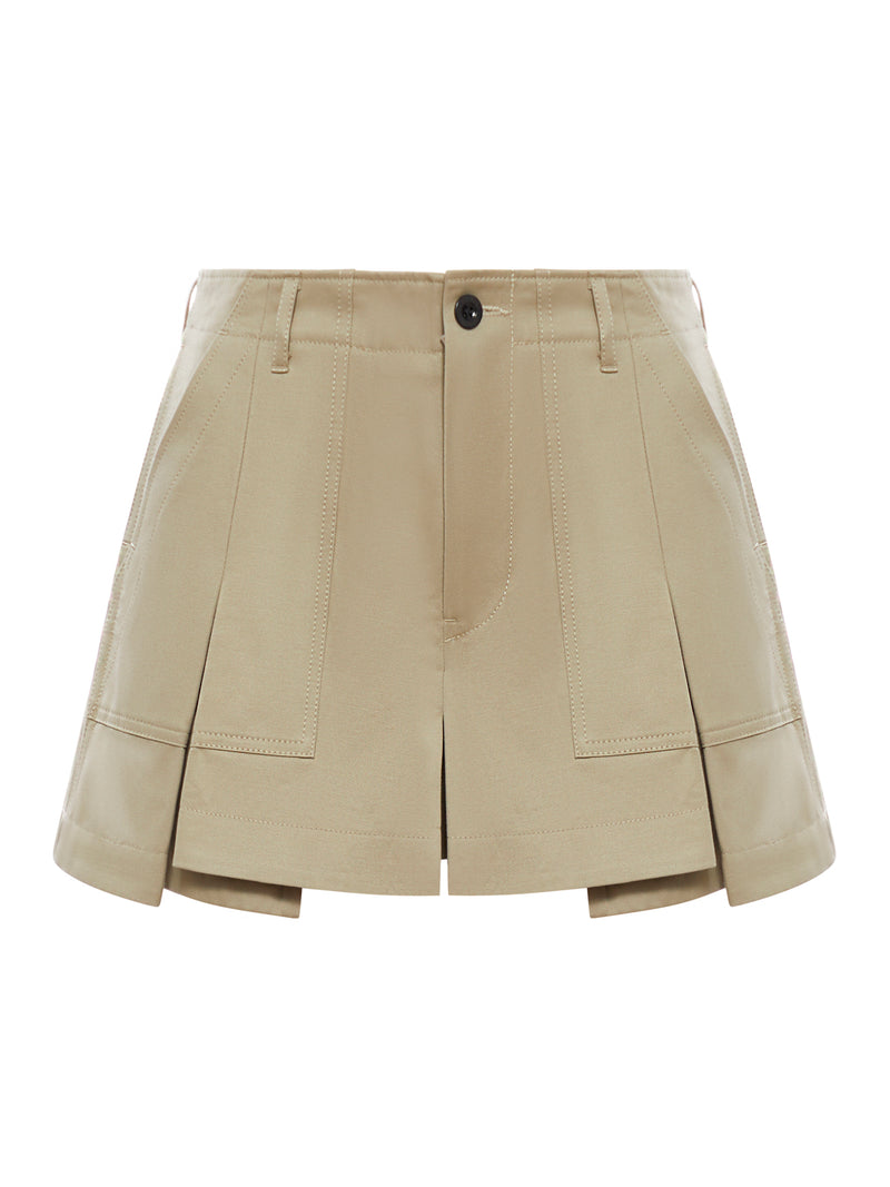 COTTON POPLIN SHORTS