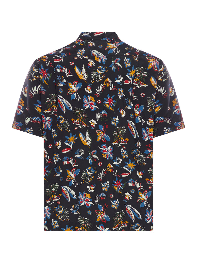 CAR RACE TROPICAL SHIRT IN RAYON AND COTTON