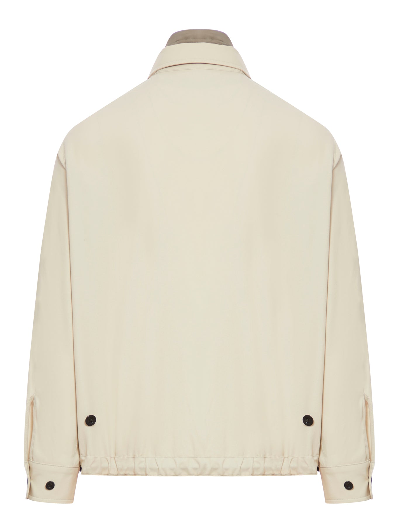 TWILL LAYERED BLOUSON WITH NYLON INSERTS