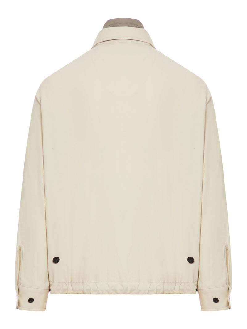 TWILL LAYERED BLOUSON WITH NYLON INSERTS