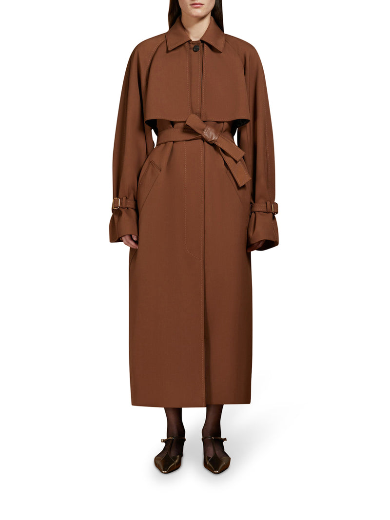 DROP-PROOF GABARDINE TRENCH OVER