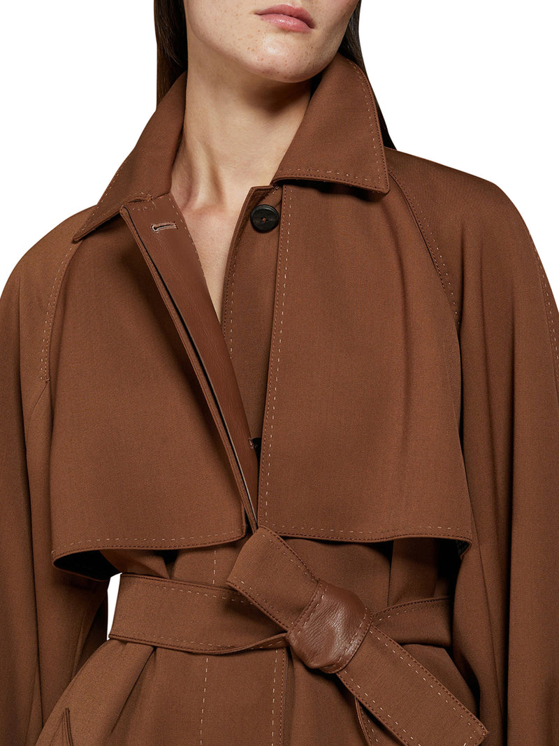 DROP-PROOF GABARDINE TRENCH OVER