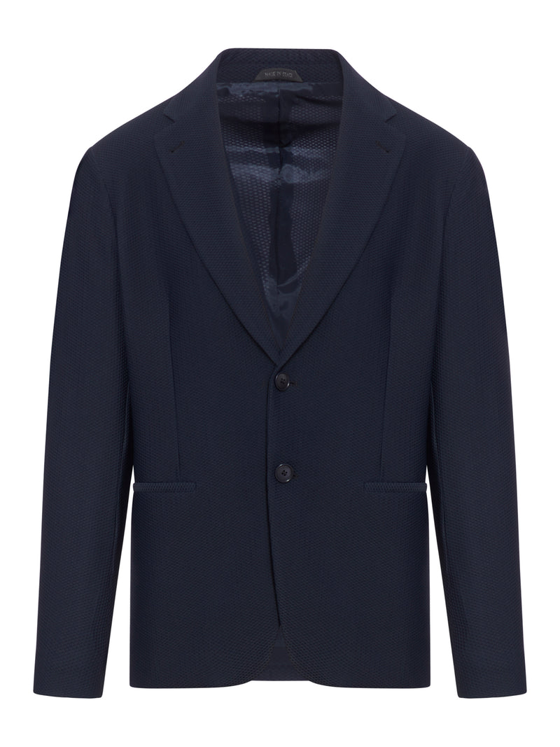 SINGLE BREASTED PIQUET BLAZER