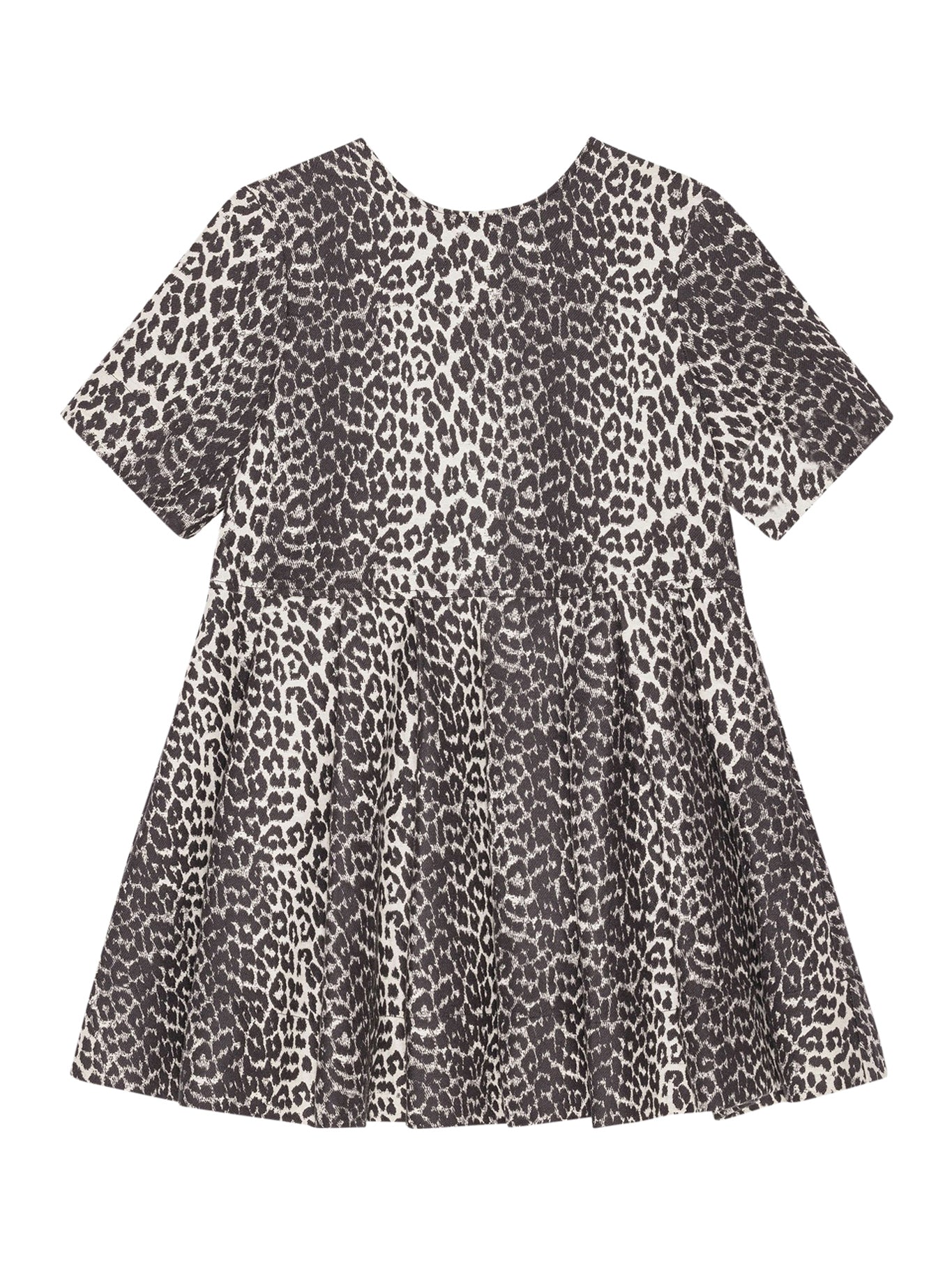 LEOPARD COTTON TWEED MINI DRESS