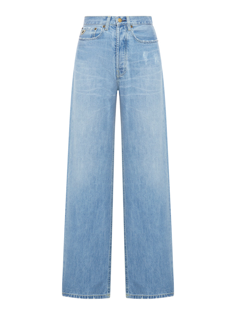 SKATER LOOSE WIDE LEG JEANS