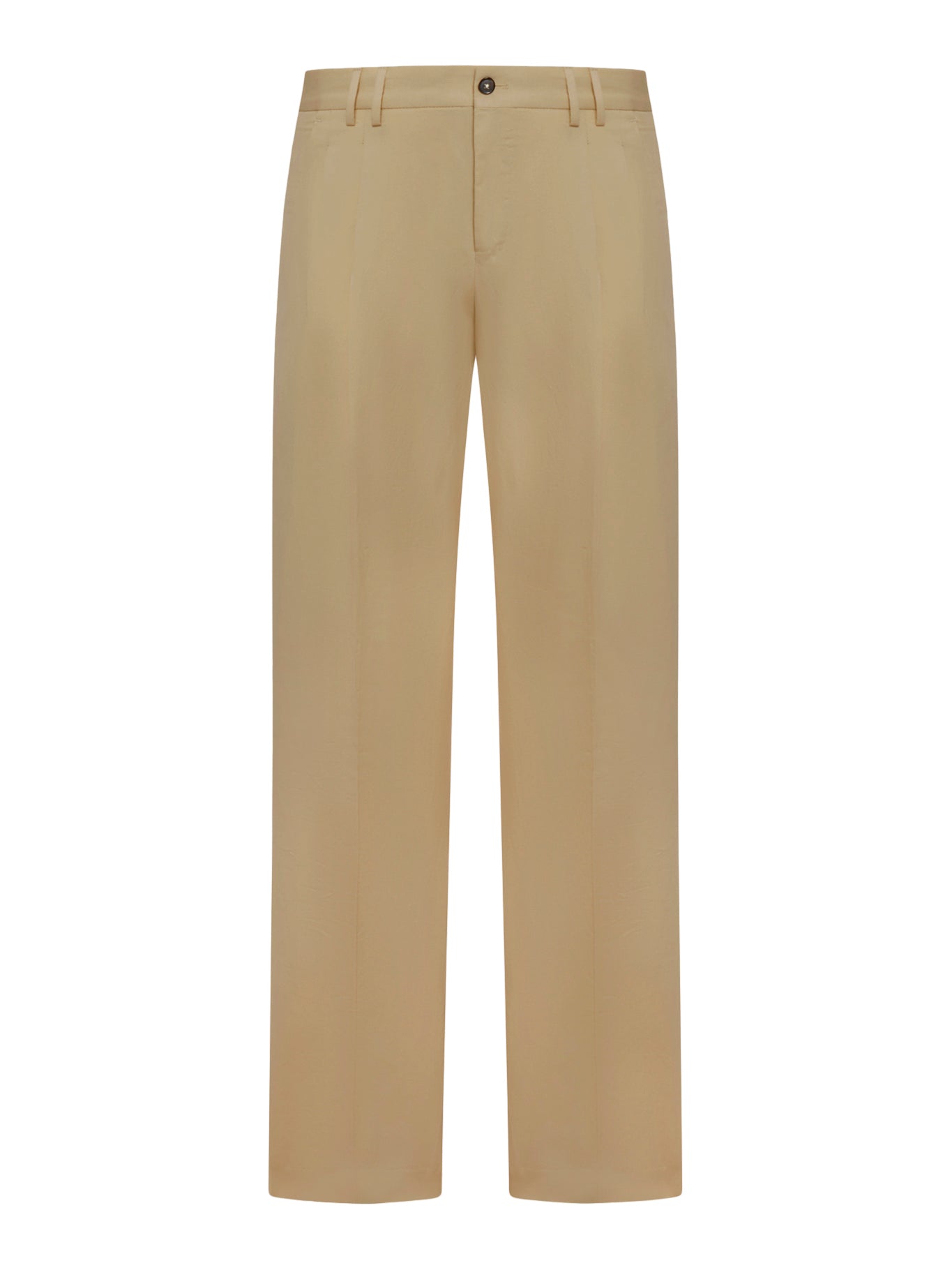 LINEN BLEND STRAIGHT LEG TROUSERS