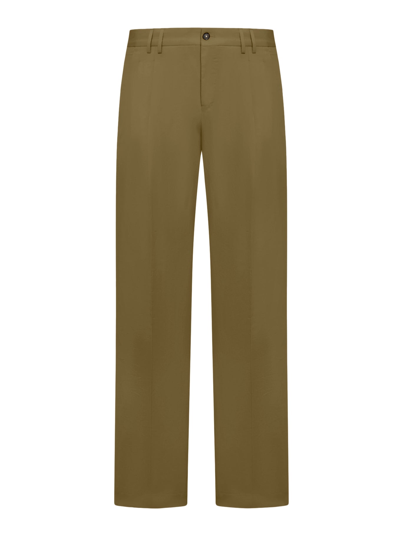 LINEN BLEND STRAIGHT LEG TROUSERS