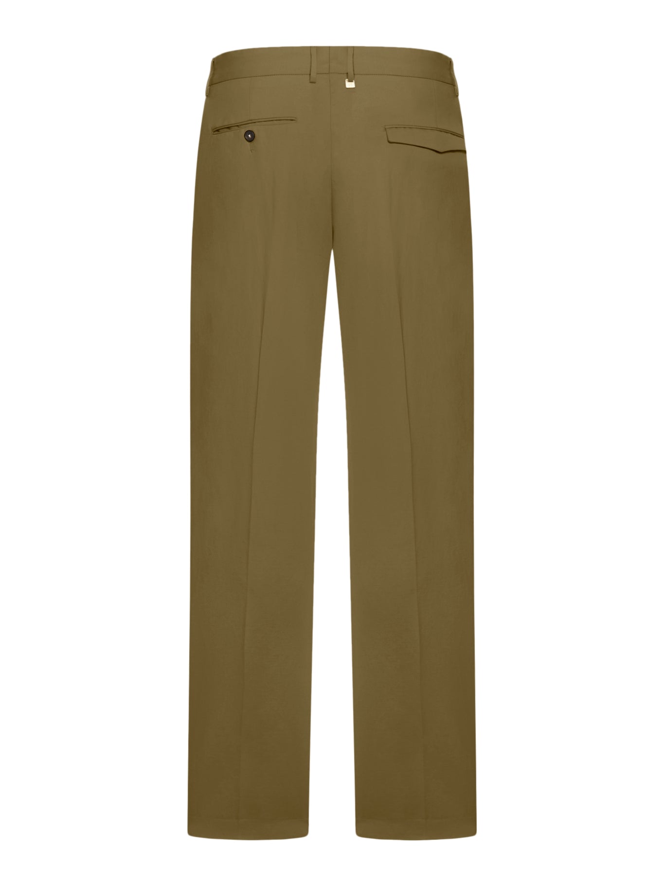 LINEN BLEND STRAIGHT LEG TROUSERS