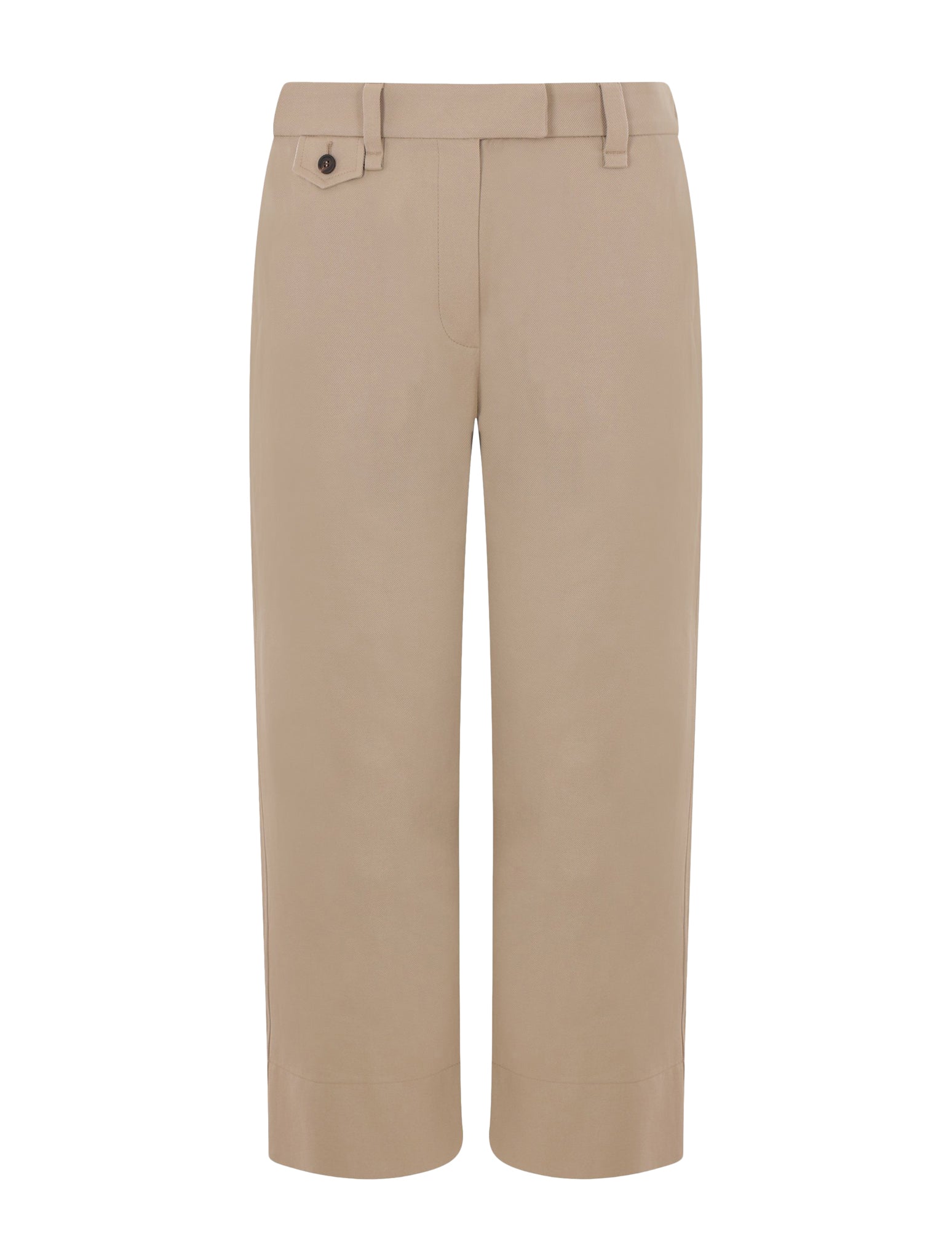 COTTON AND LINEN COVER CROP CHINO TROUSERS