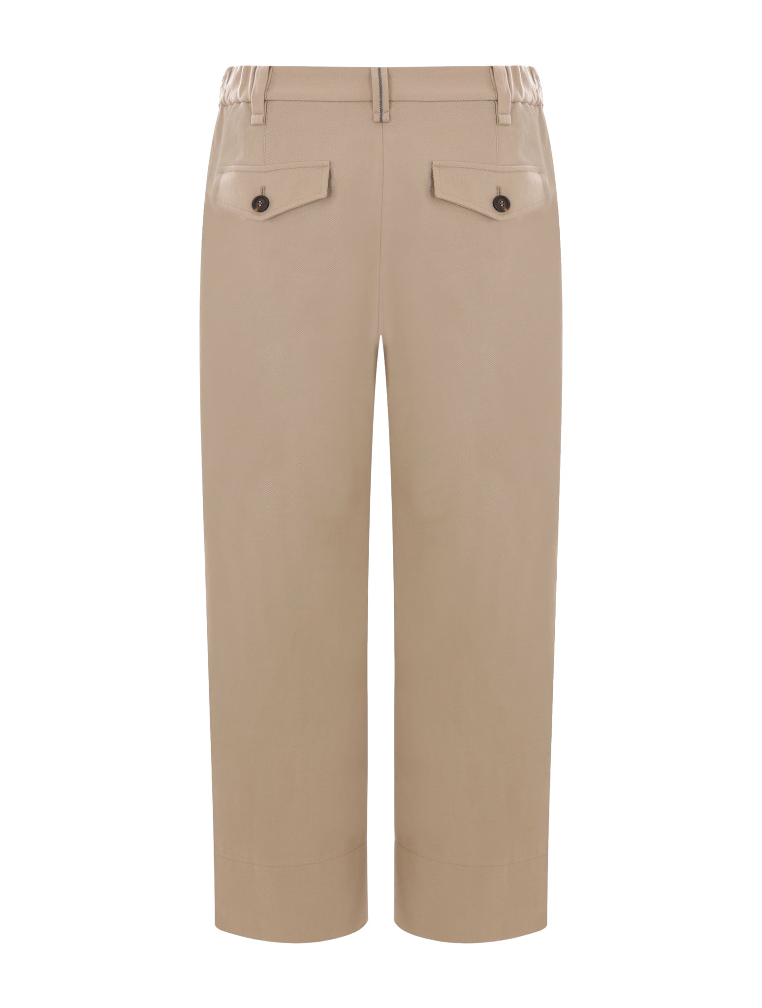 COTTON AND LINEN COVER CROP CHINO TROUSERS