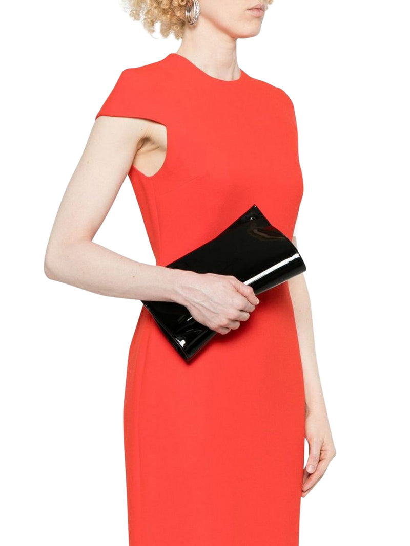 PATENT LOUBITWIST CLUTCH BAG