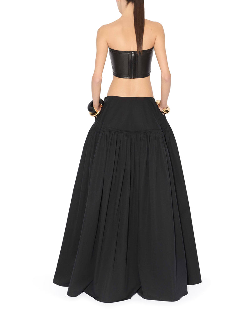 FULL VOLUME SKIRT IN COTTON POPLIN