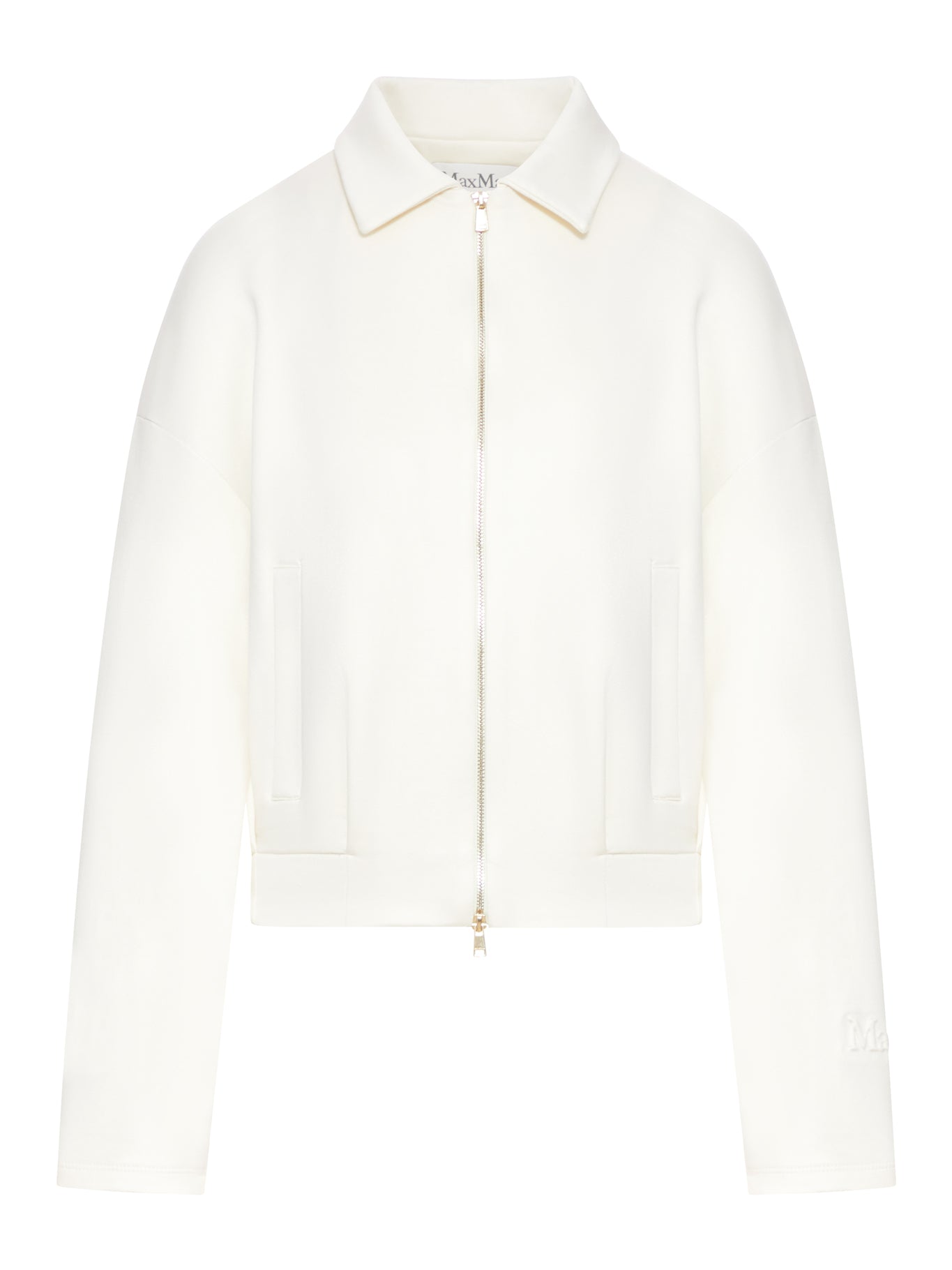 SILK AND COTTON CROP SWEATSHIRT