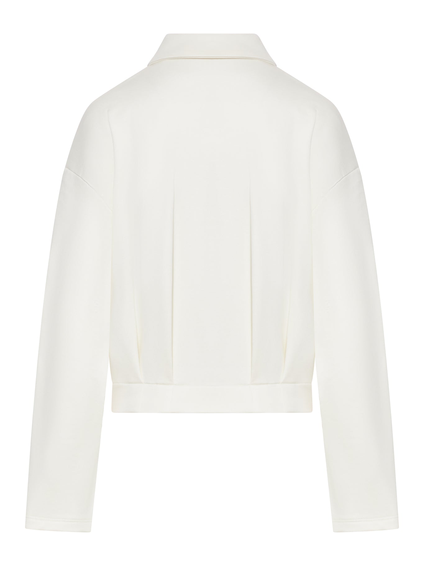 SILK AND COTTON CROP SWEATSHIRT