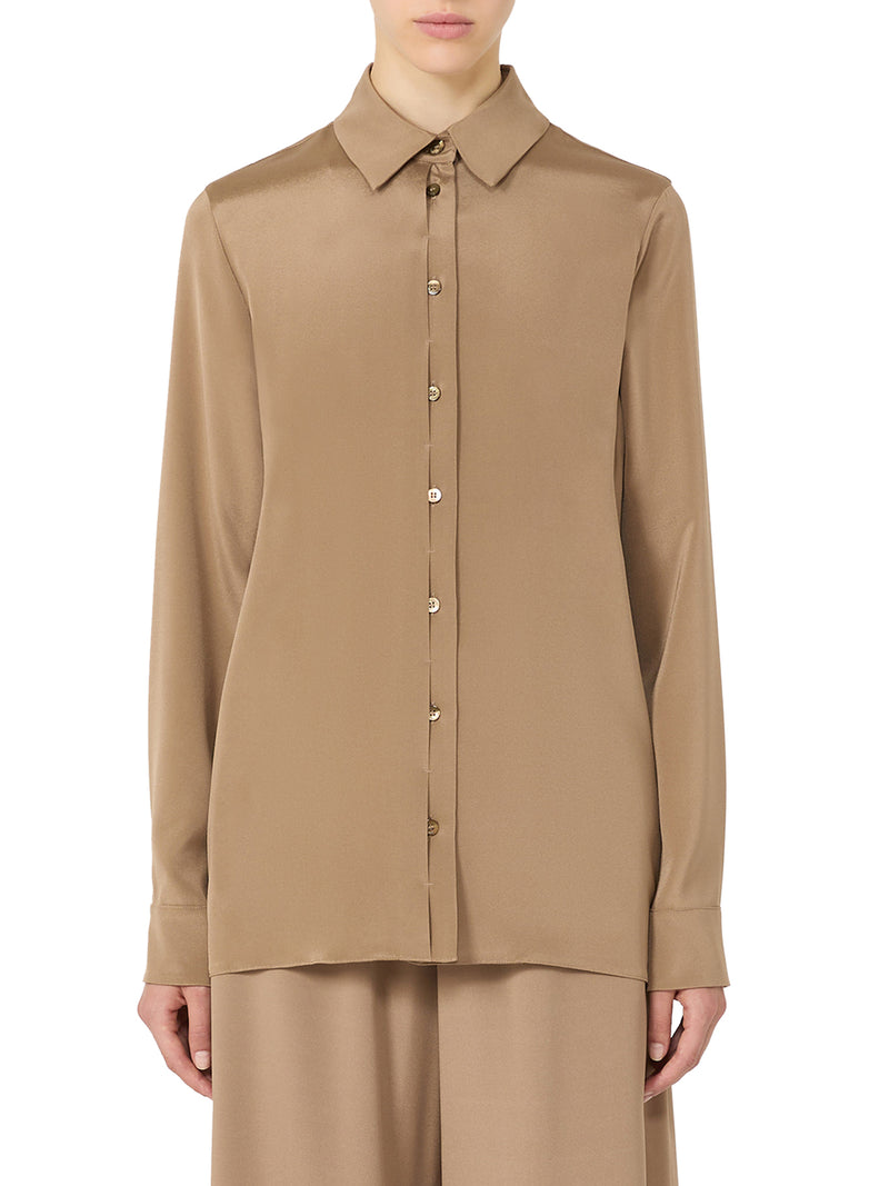 STRETCH SILK CADY SHIRT