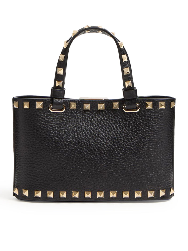MINI ROCKSTUD SHOPPING BAG IN GRANATE CALFSKIN